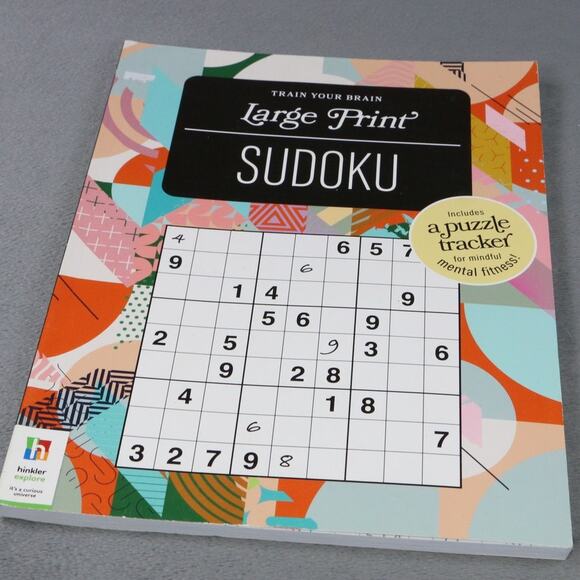 Large Print Puzzles Sudoku Hinkler120 Easy to Hard Puzzles Brain Training Book - Picture 1 of 5